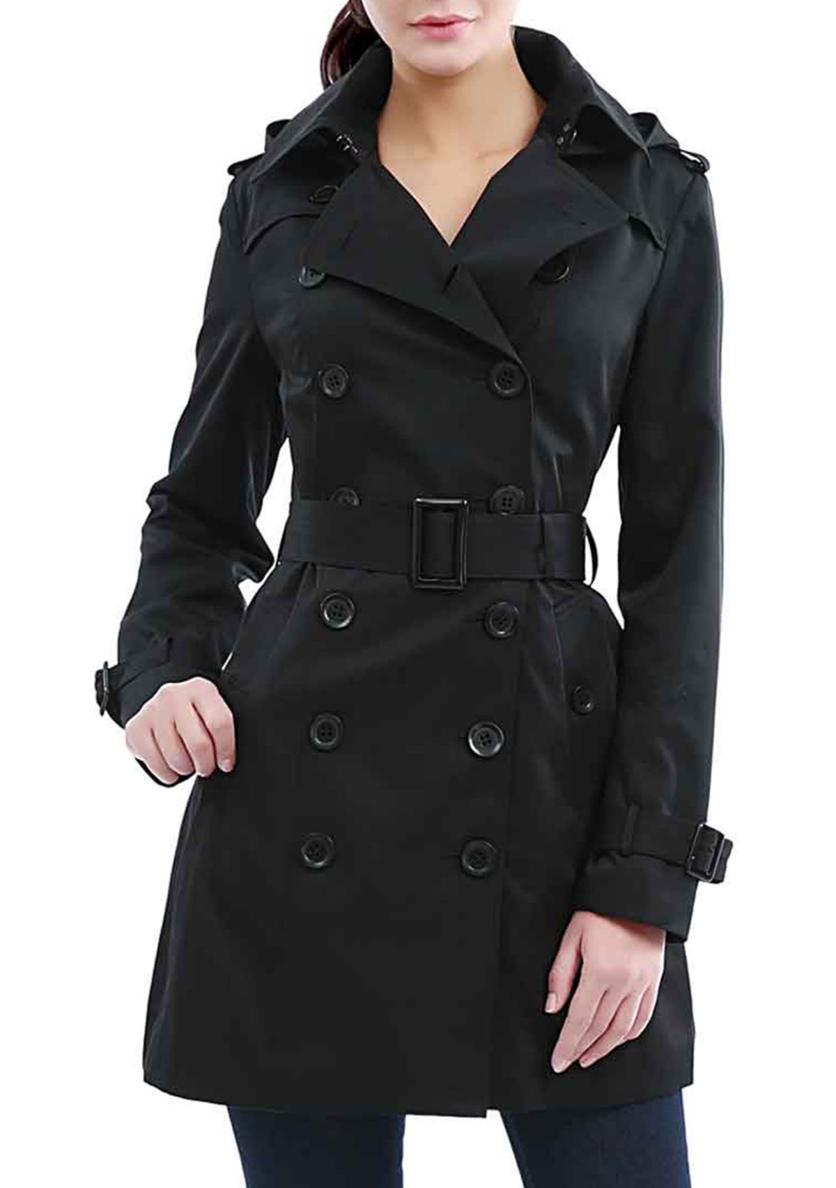 Womens Waterproof Double Breasted Trench Coat