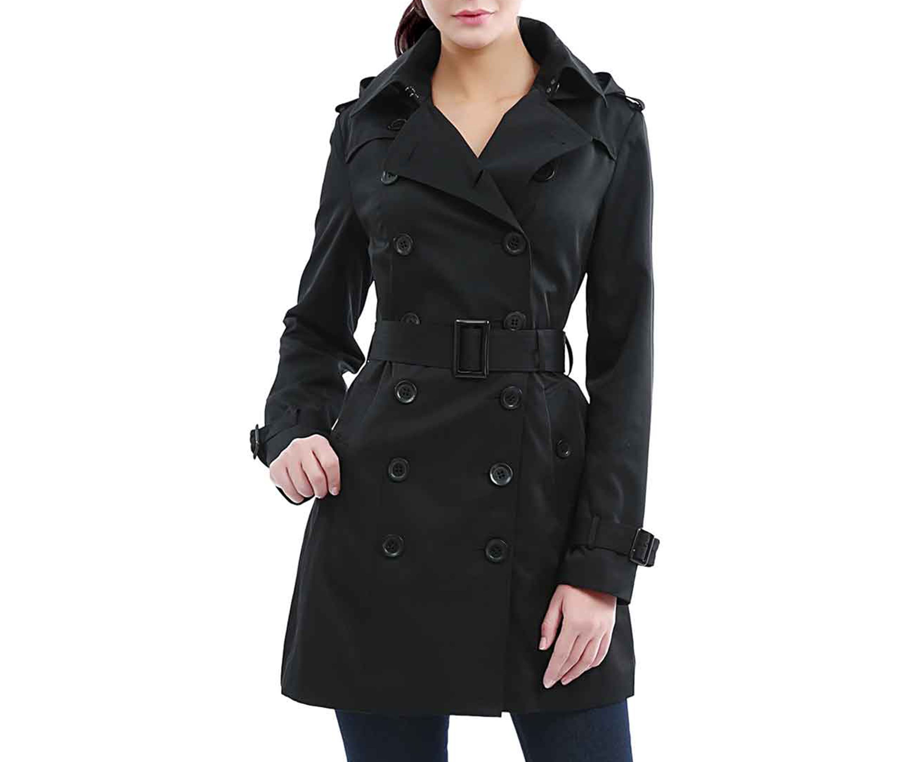 Womens Waterproof Double Breasted Trench Coat