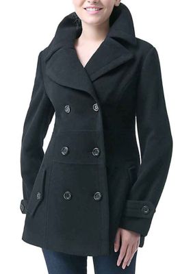 Calvin klein belted shop textured basketweave peacoat