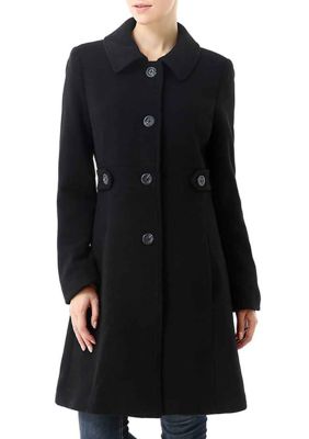 Women's Heather Single Breasted Wool Walking Coat