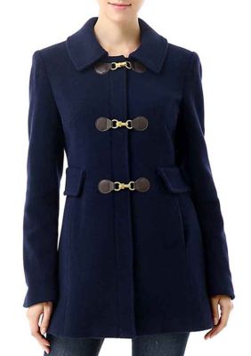 Kimi & Kai Navy Women's Wool Blend Pea Coat