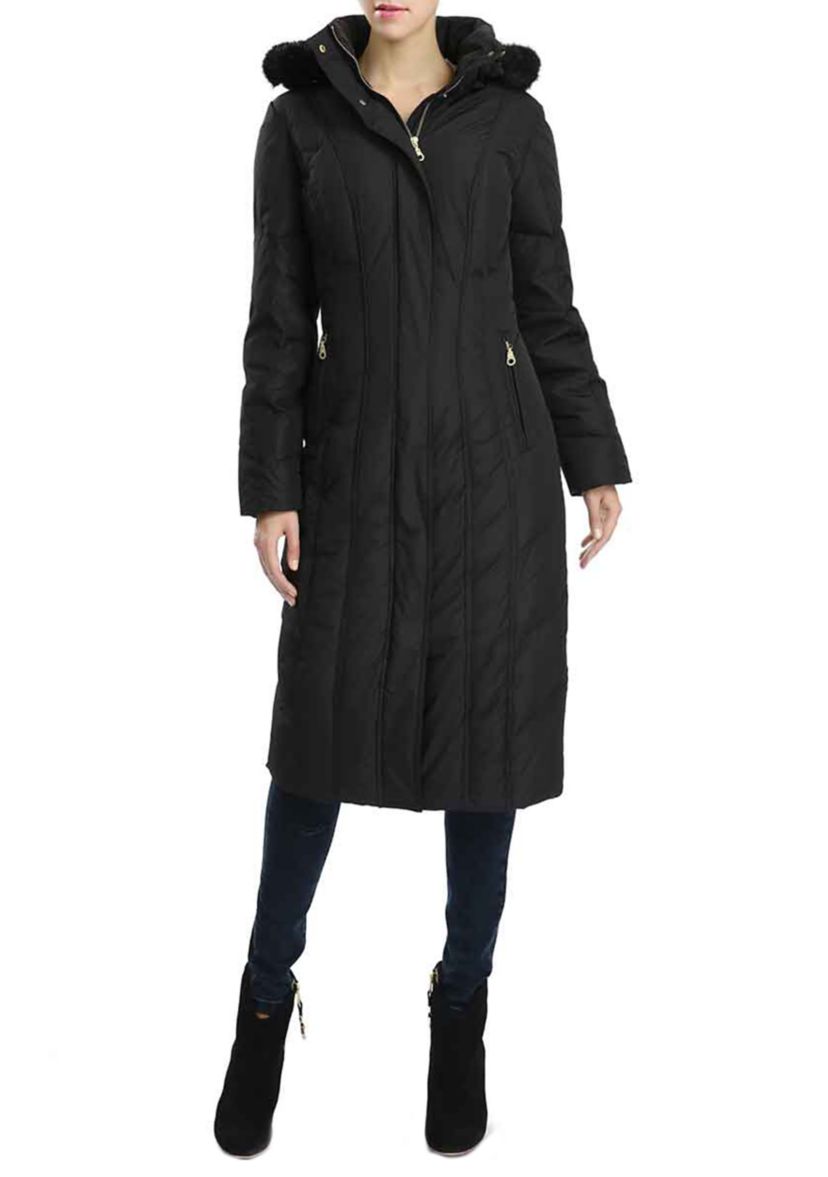 Womens Waterproof Long Hooded Puffer Down Coat