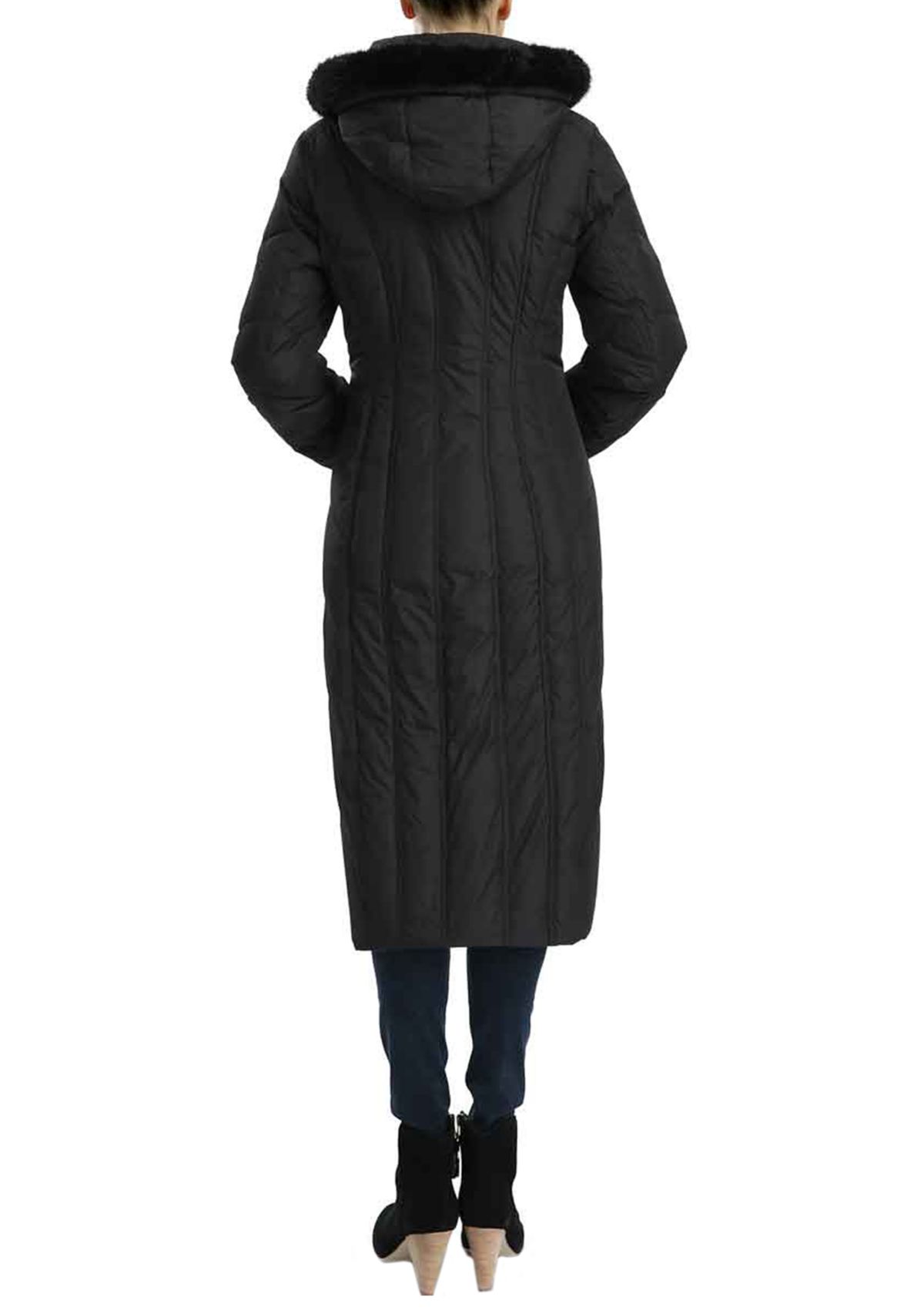 Womens Waterproof Long Hooded Puffer Down Coat