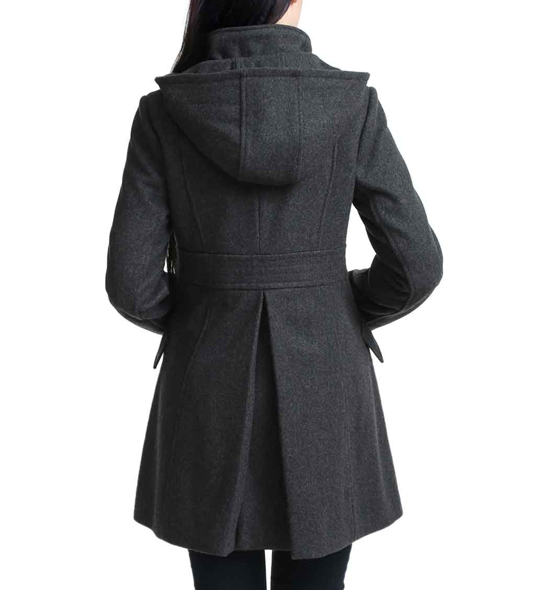 Maternity Cordella Zip Front Wool Blend  Coat