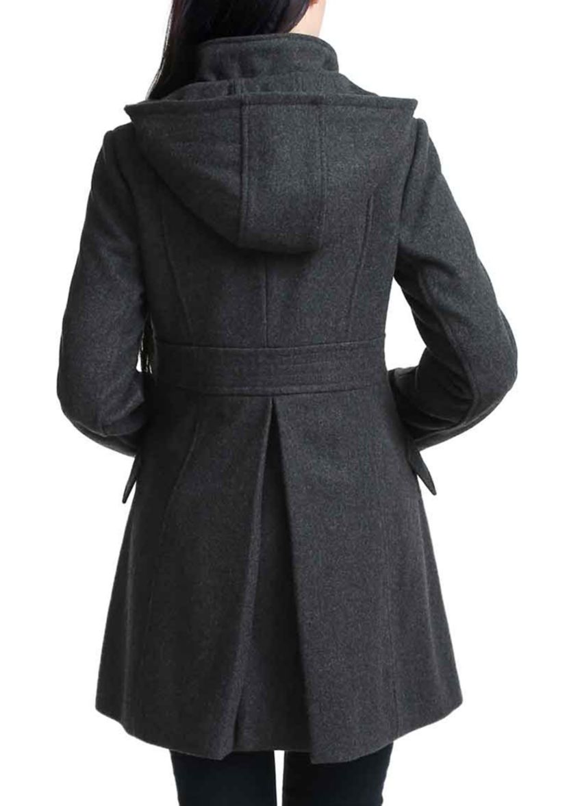 Maternity Cordella Zip Front Wool Blend  Coat