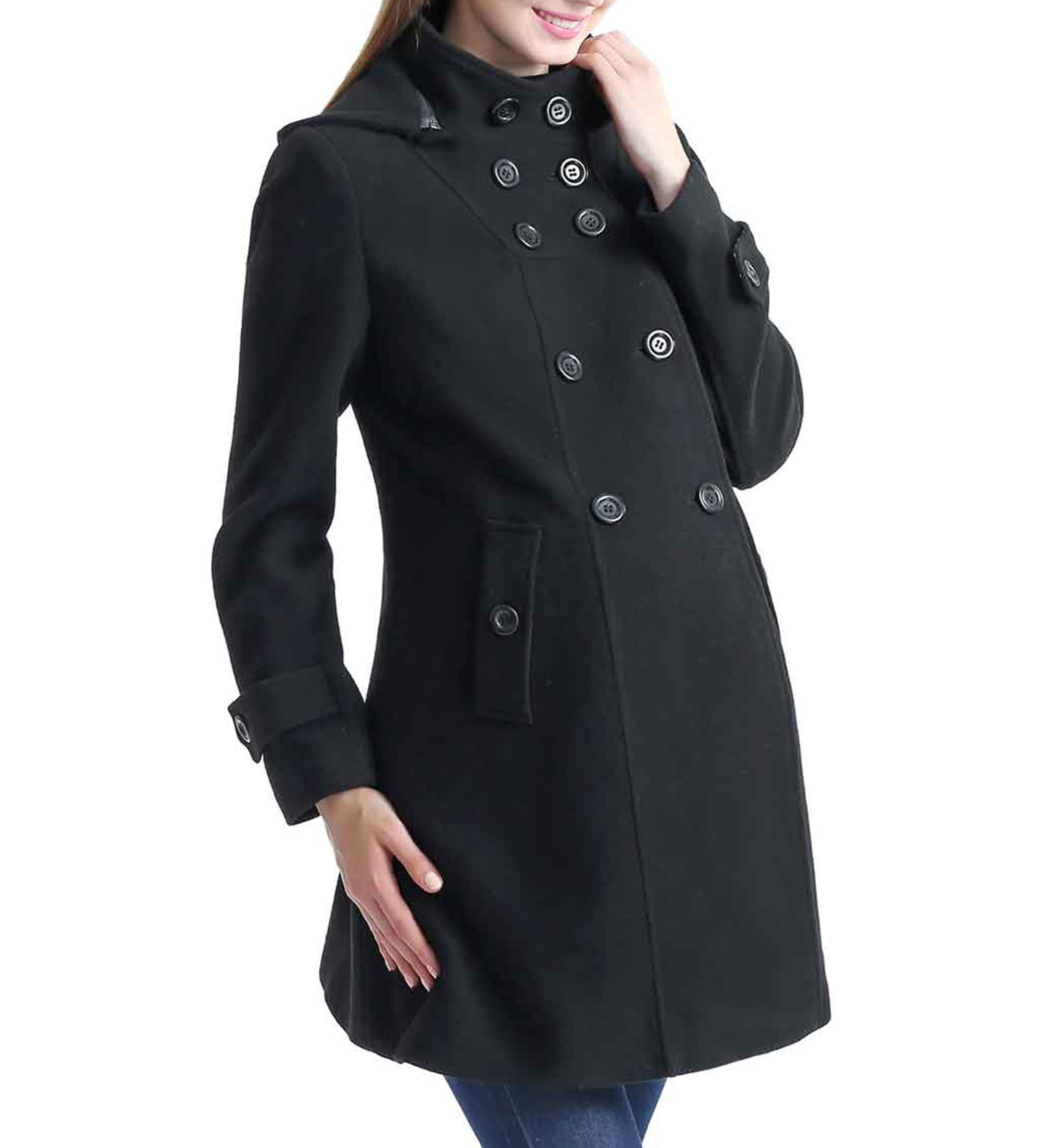 Maternity Penelope Wool Blend  Pea Coat