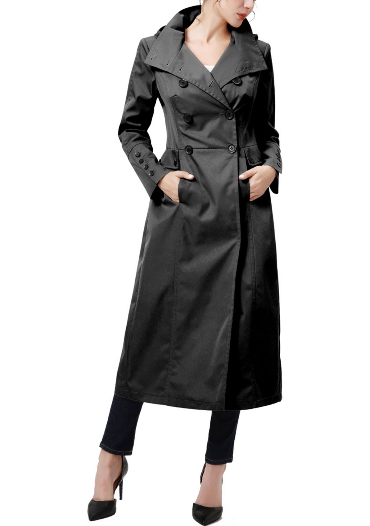 Womens Kathryn Long Trench Coat