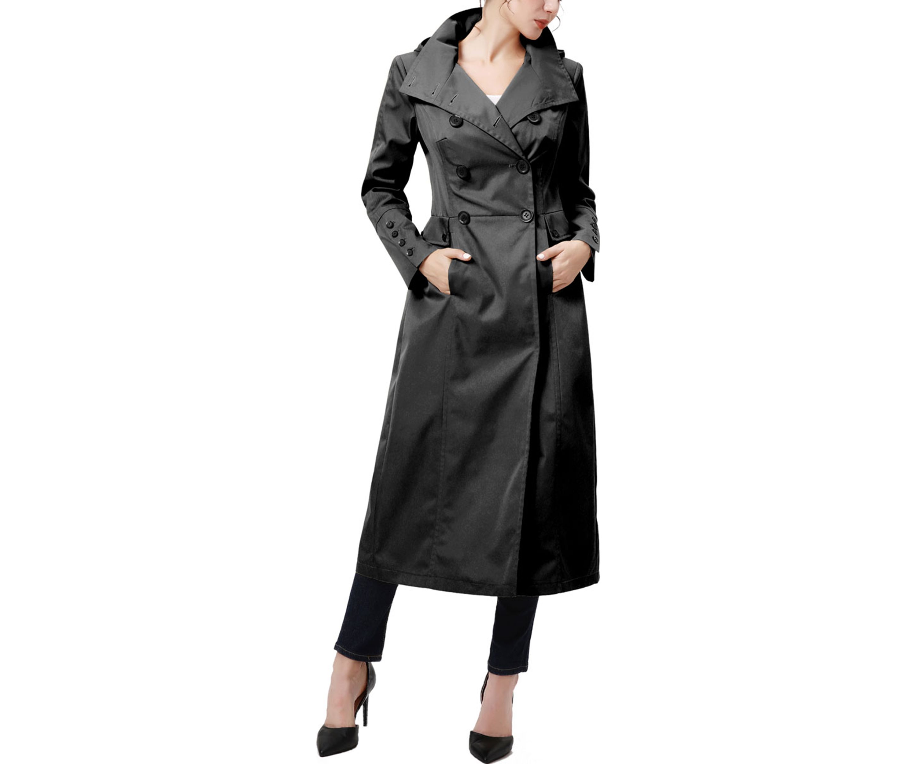 Womens Kathryn Long Trench Coat