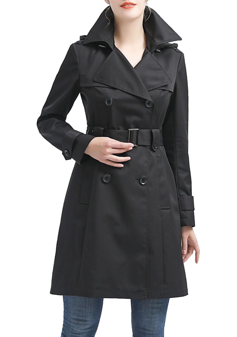 Womens Aisha Waterproof Hooded Trench Coat