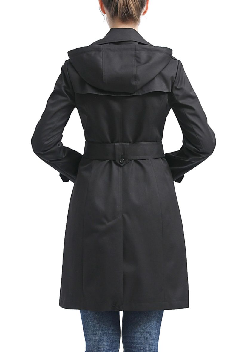 Womens Aisha Waterproof Hooded Trench Coat