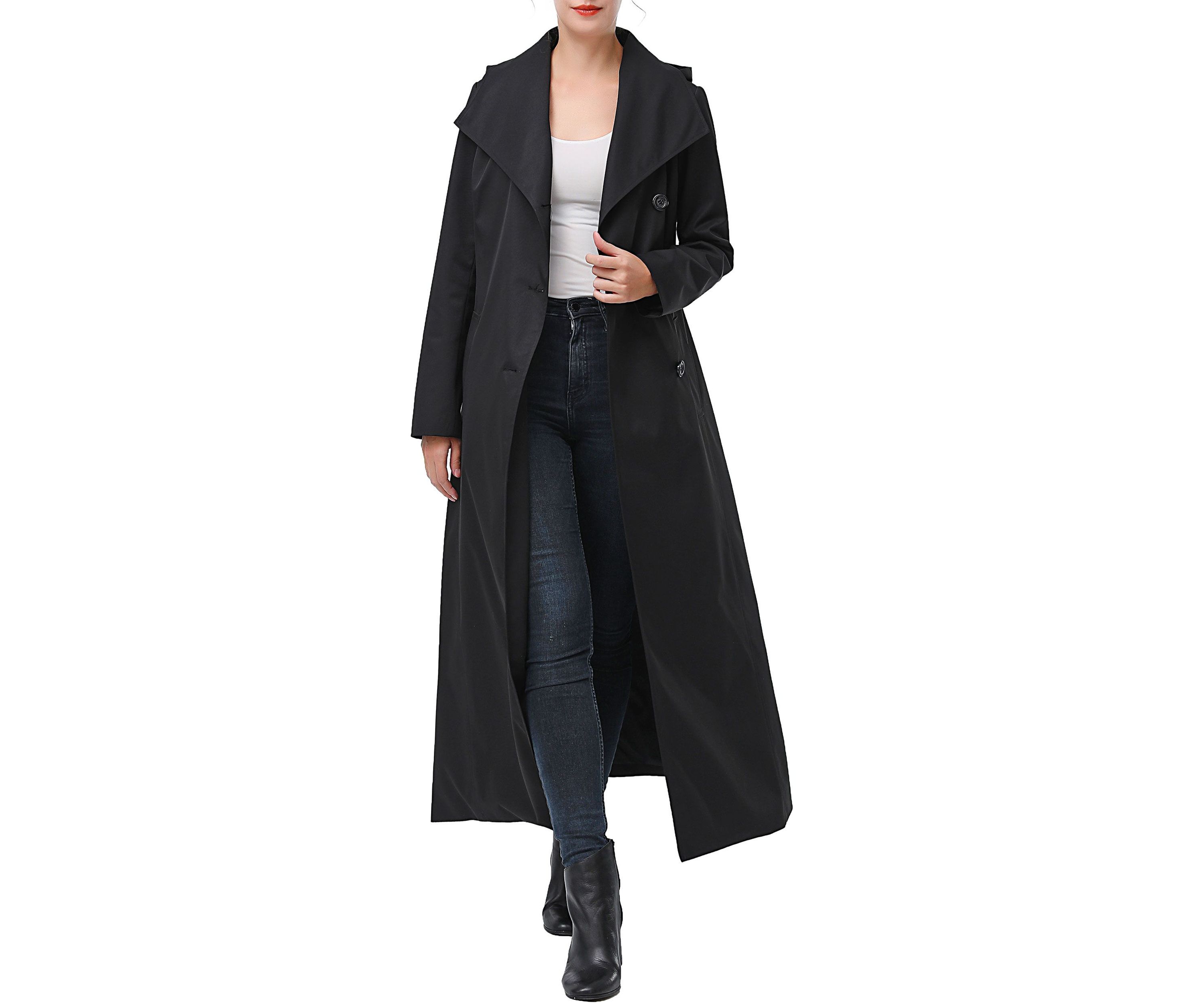 Womens Eira Waterproof Hooded Long Trench Coat
