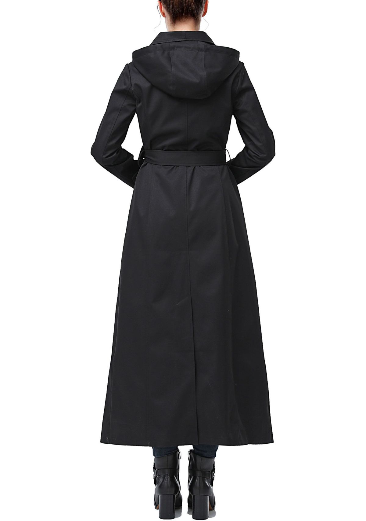 Womens Eira Waterproof Hooded Long Trench Coat