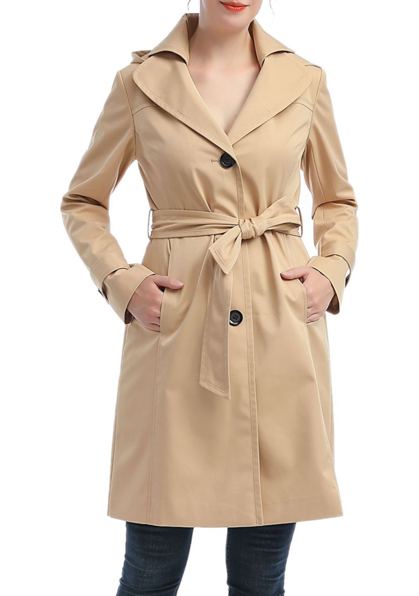 Womens Adel Waterproof Hooded Trench Coat
