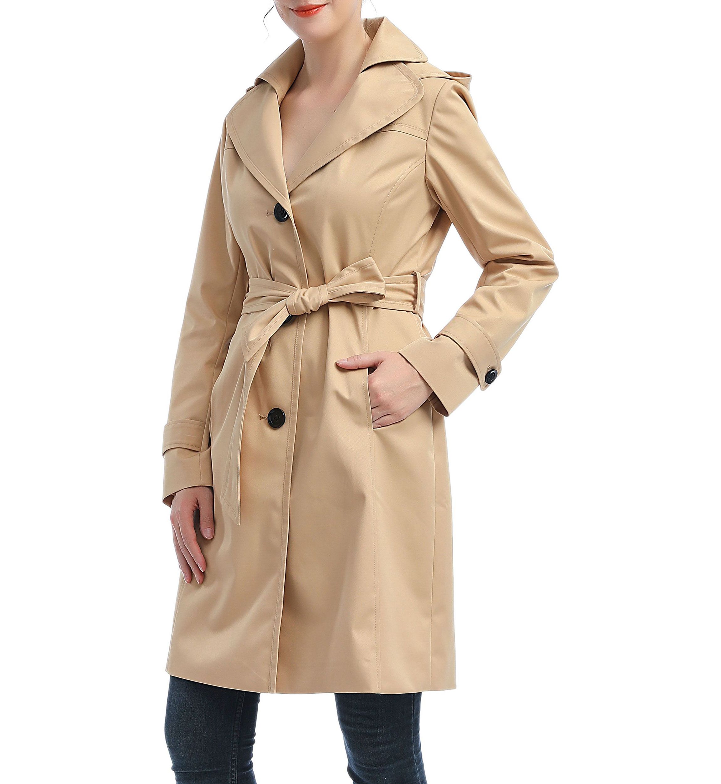 Womens Adel Waterproof Hooded Trench Coat