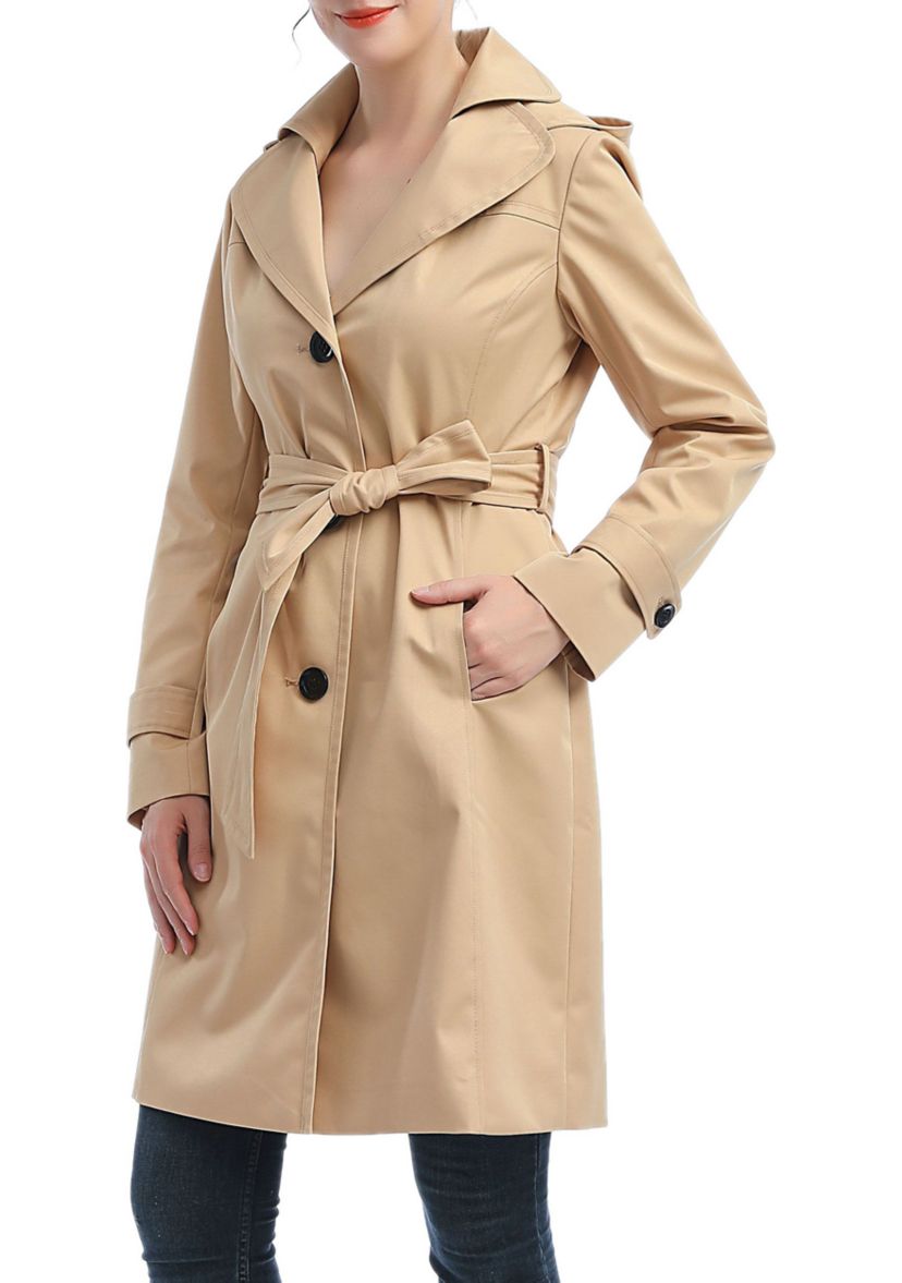 Womens Adel Waterproof Hooded Trench Coat