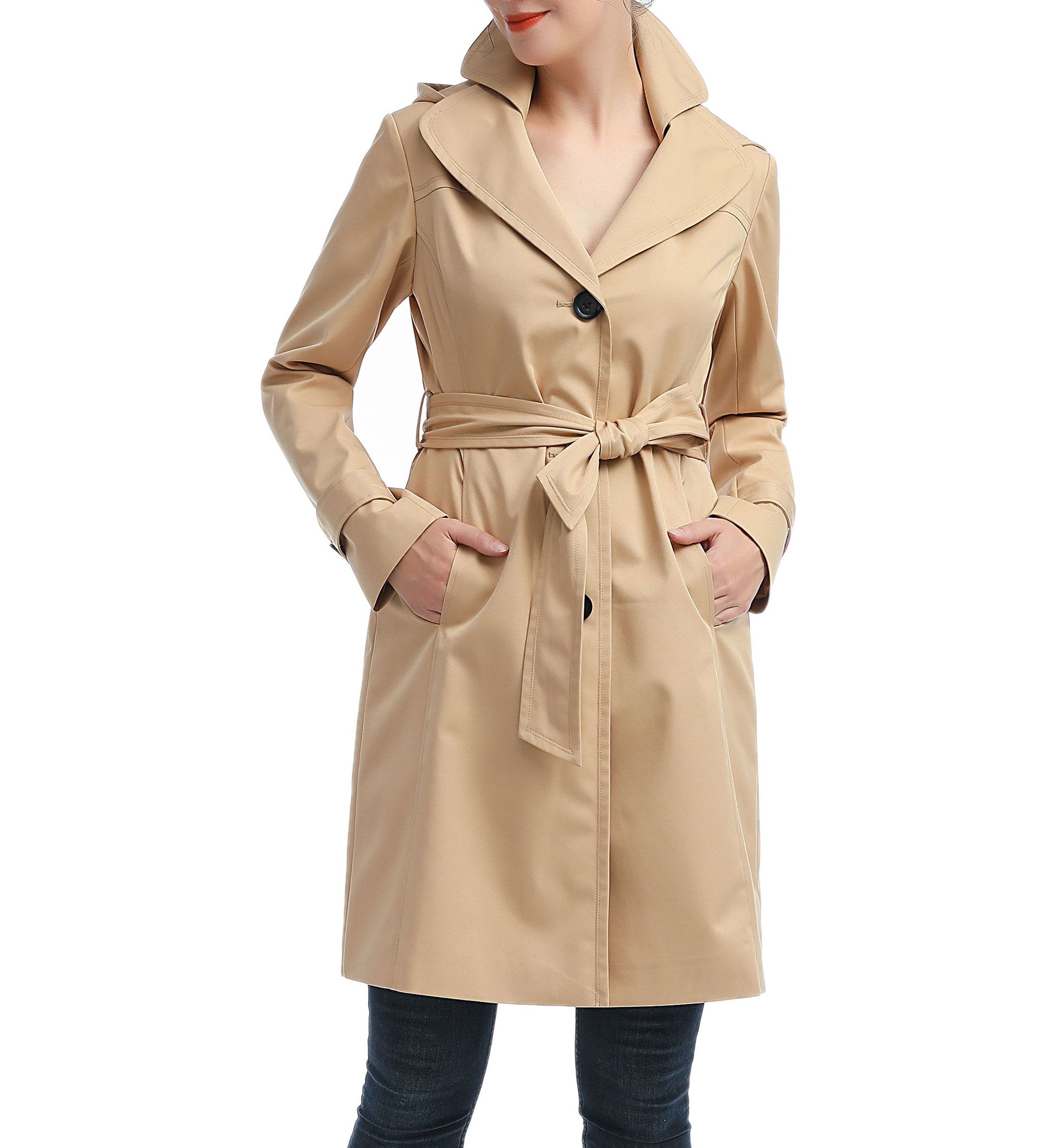Womens Adel Waterproof Hooded Trench Coat