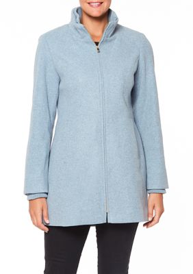 women's wool zip coat