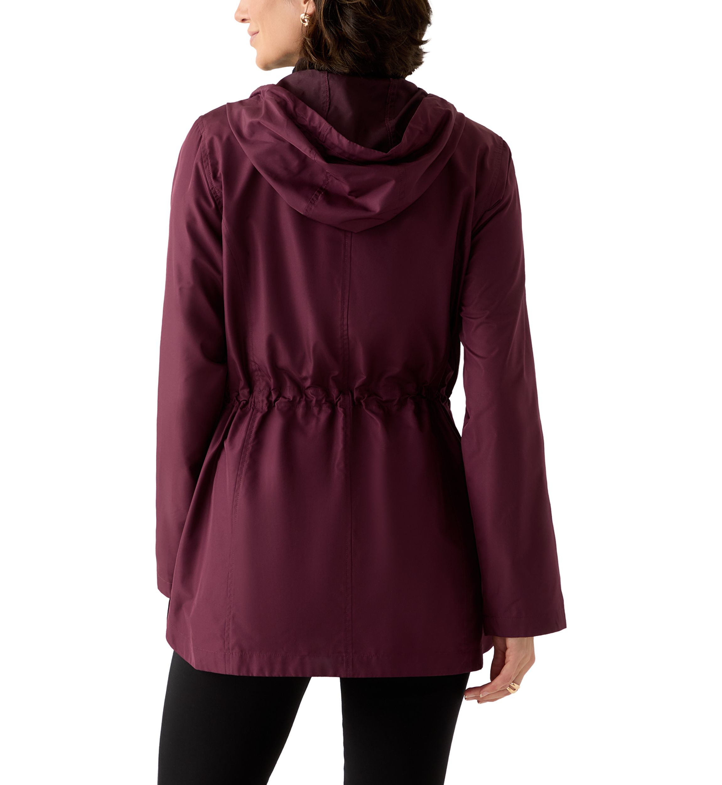 Womens Packable Hooded Rain Jacket