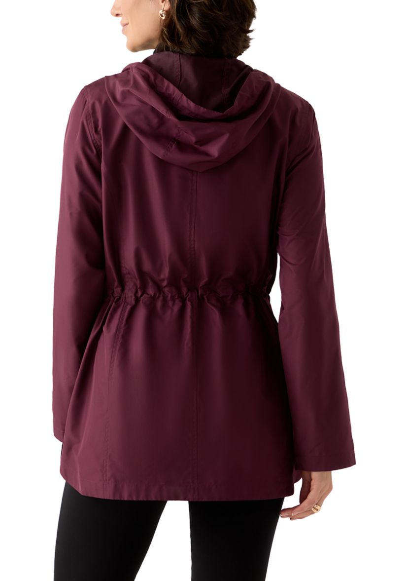 Womens Packable Hooded Rain Jacket