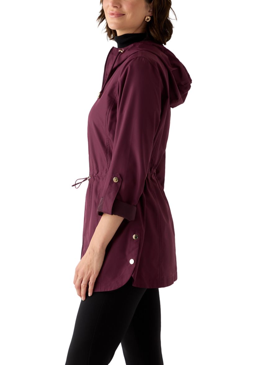 Womens Packable Hooded Rain Jacket