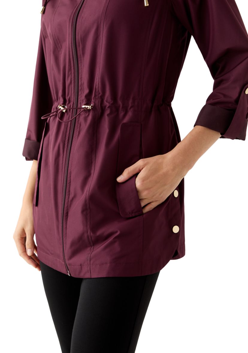 Womens Packable Hooded Rain Jacket