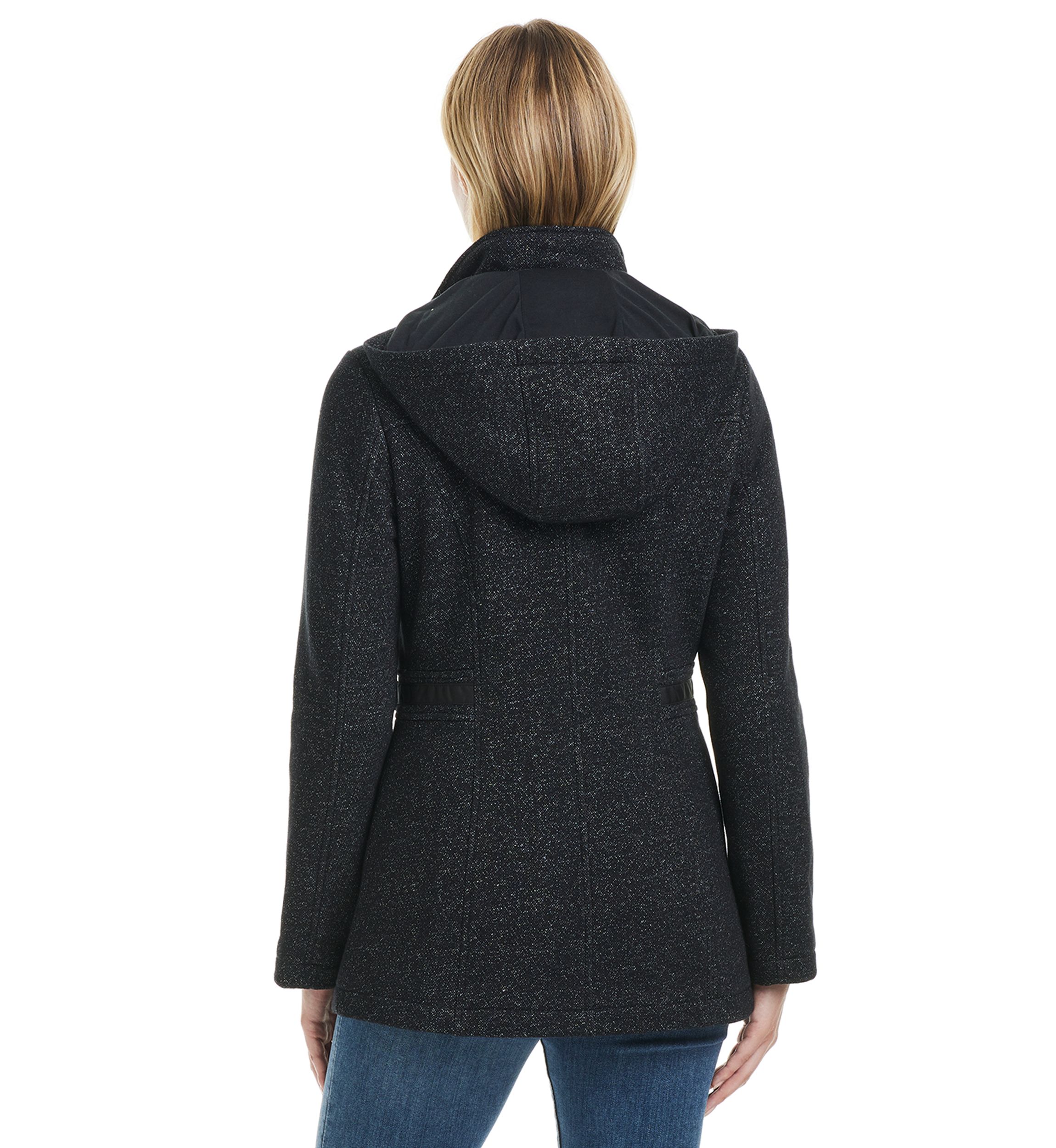 Womens Hooded Zip Up Fleece Coat