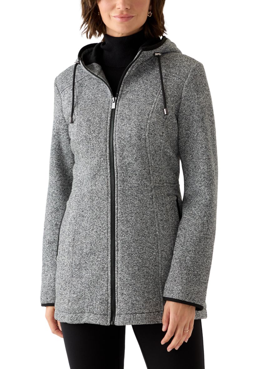 Womens Fashion Fleece Zip Up Jacket with Hood