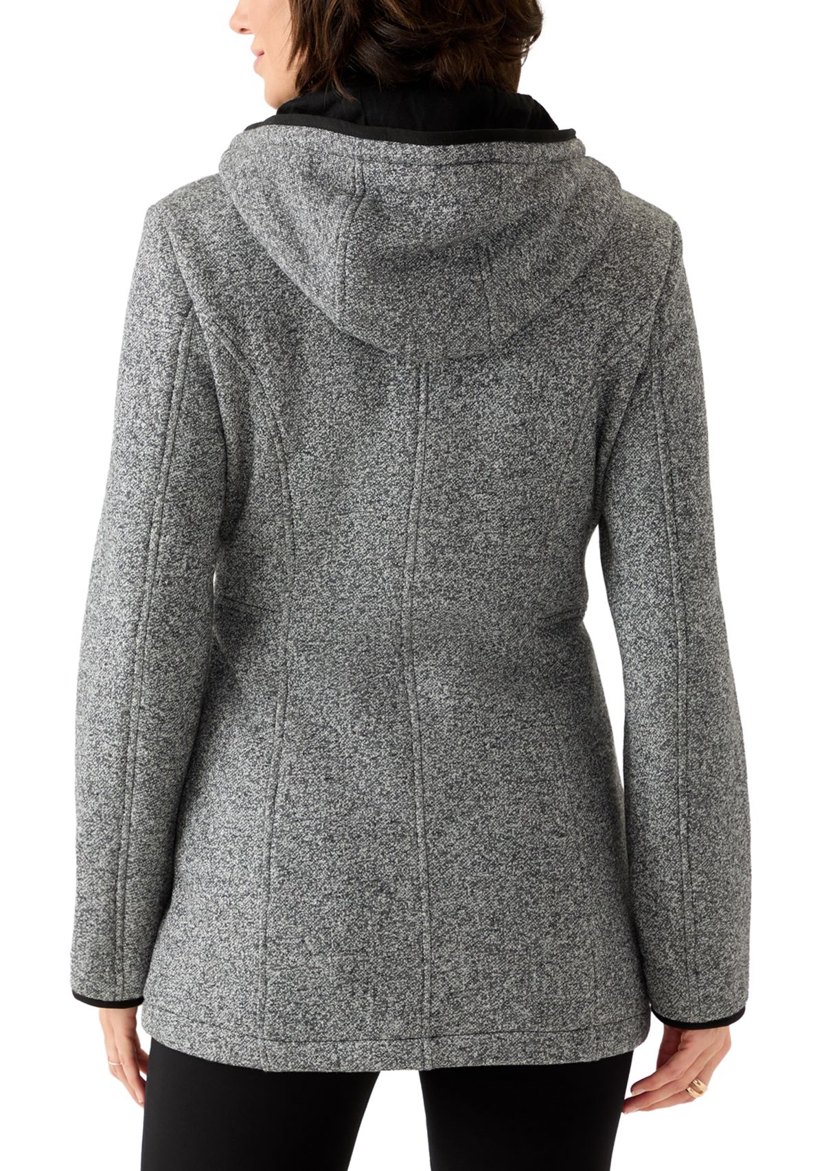 Womens Fashion Fleece Zip Up Jacket with Hood