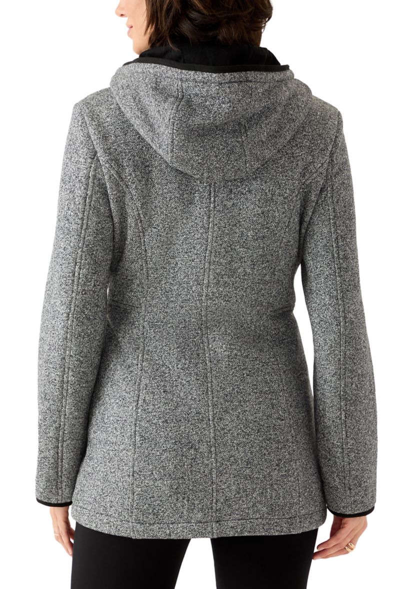 Womens Fashion Fleece Zip Up Jacket with Hood