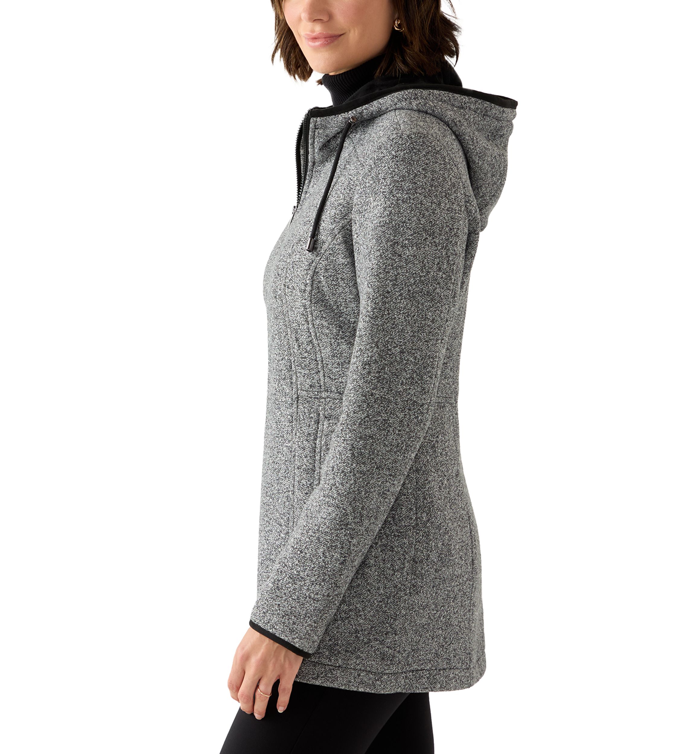 Womens Fashion Fleece Zip Up Jacket with Hood