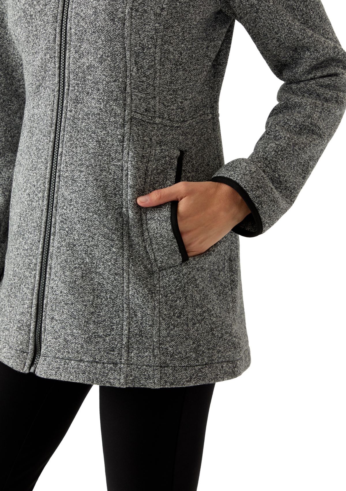 Womens Fashion Fleece Zip Up Jacket with Hood