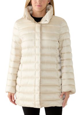 Tahari Women's Funnel Neck Mid Weight Puffer Jacket, 2XL