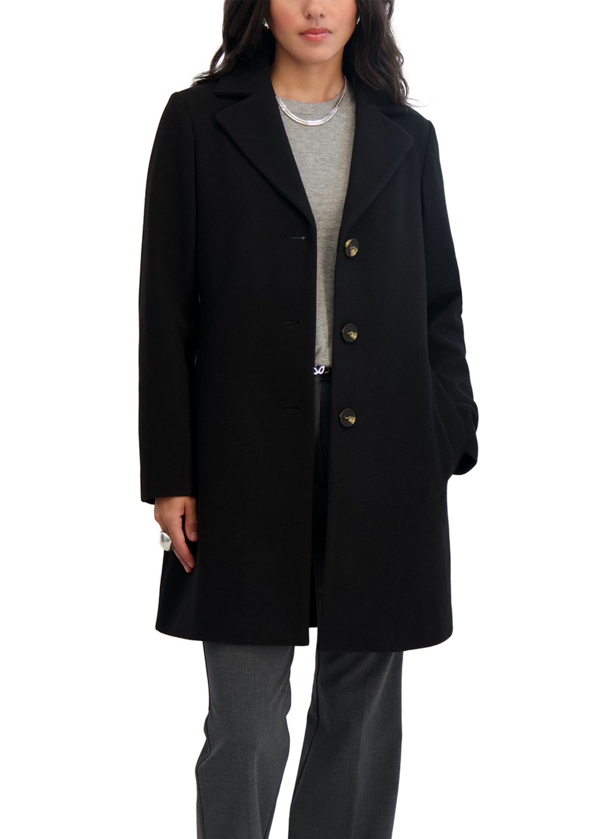 Womens Three Button Coat
