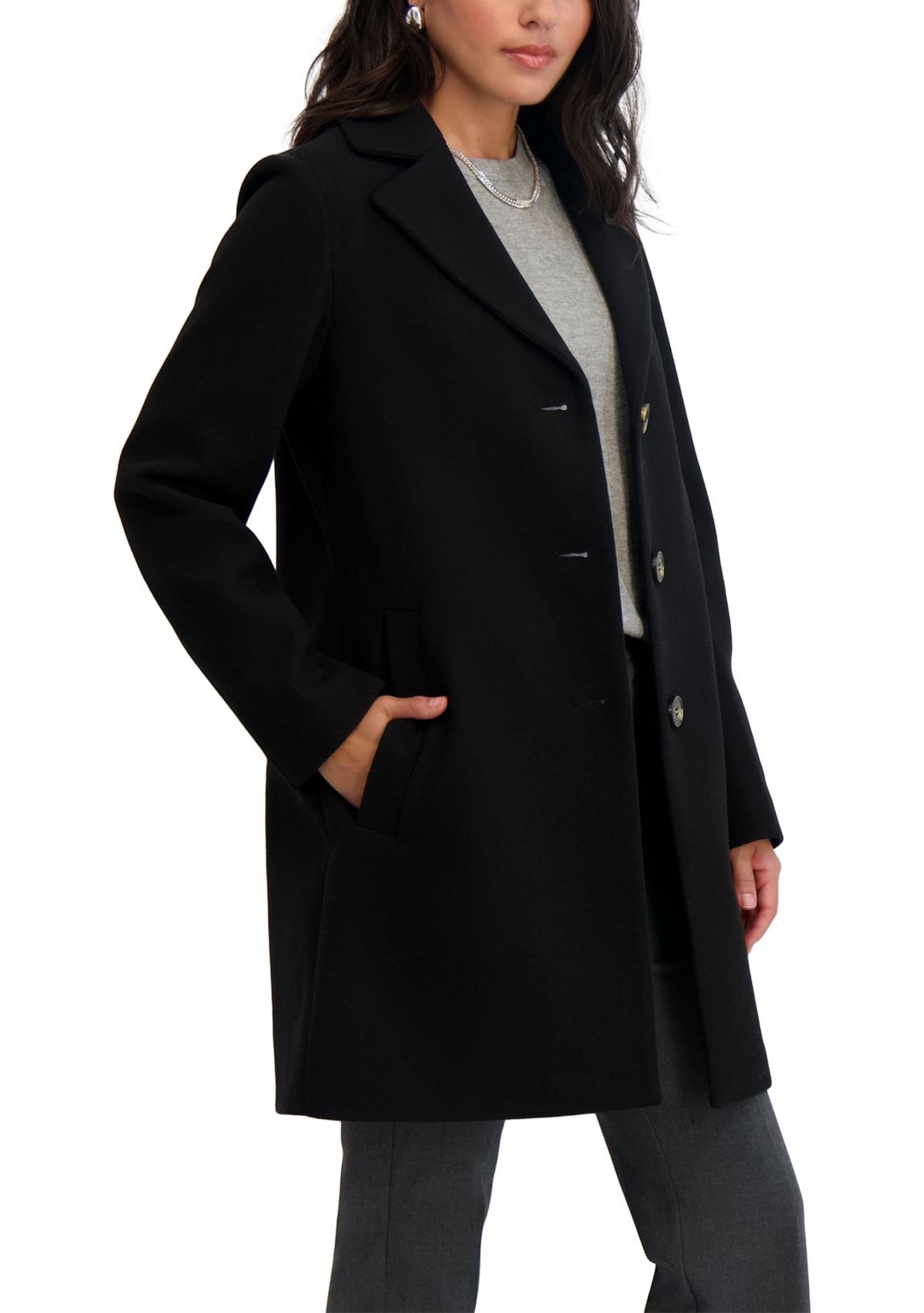 Womens Three Button Coat