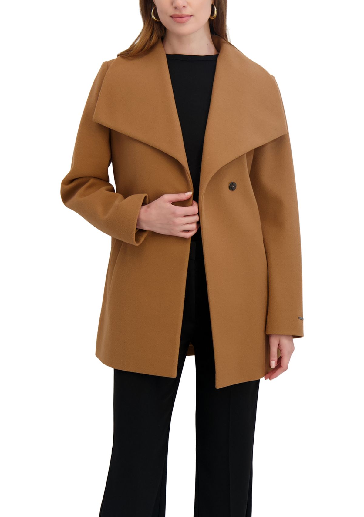 Womens Evelynn Belted Wrap Coat