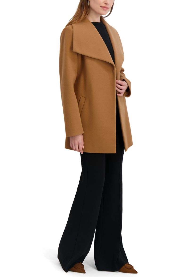 Womens Evelynn Belted Wrap Coat