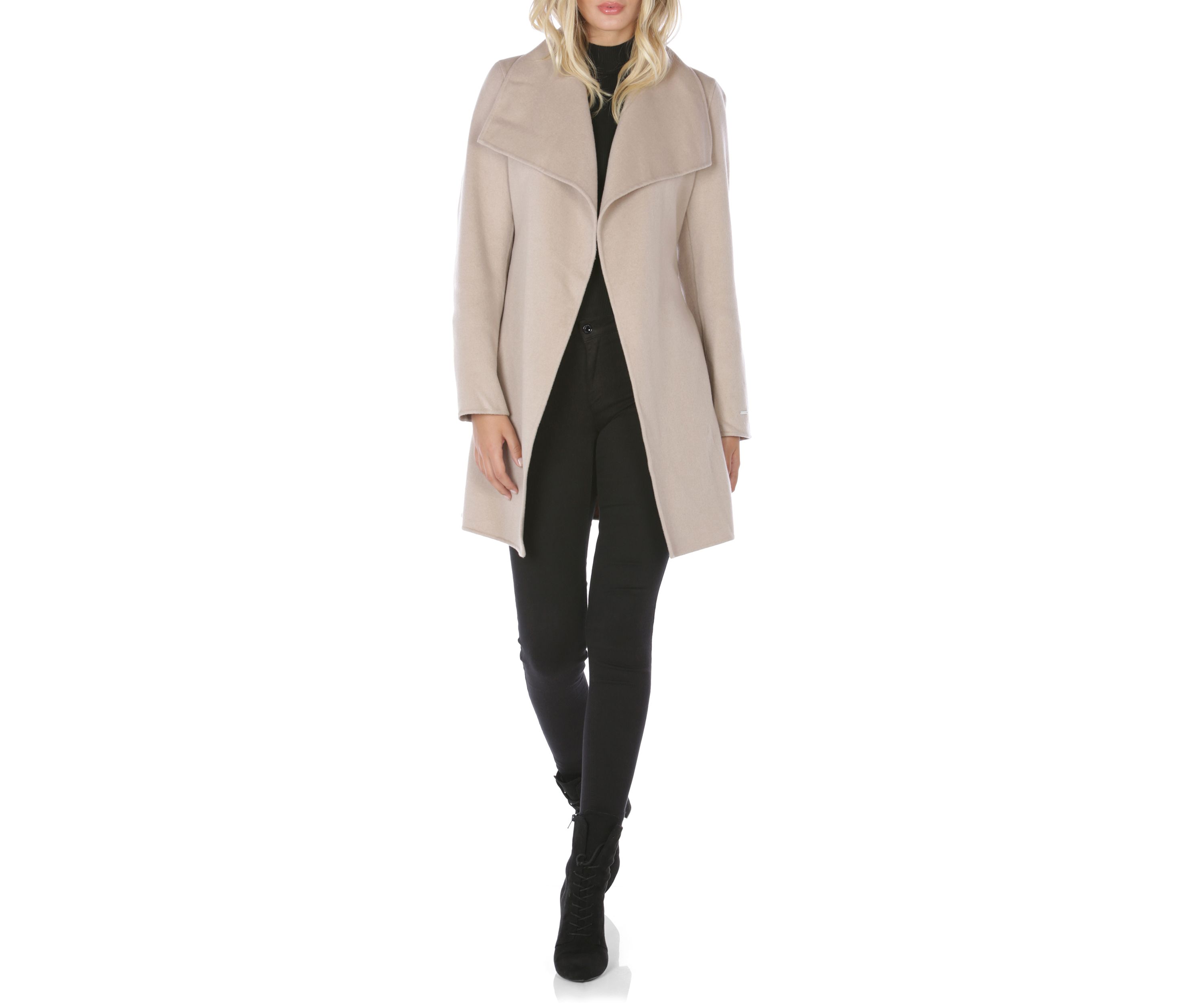 Ella Double Face Wool Wrap Coat