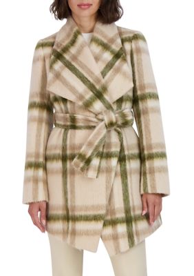 Tahari layla wool store wrap coat