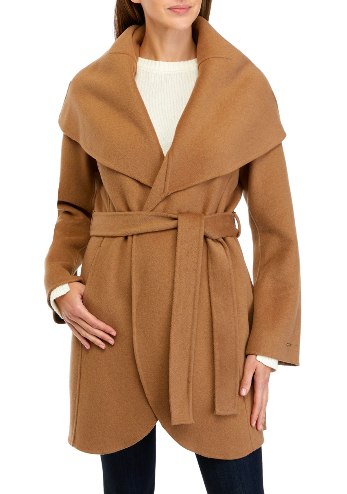 Womens Marilyn 34" Drape Collar Coat