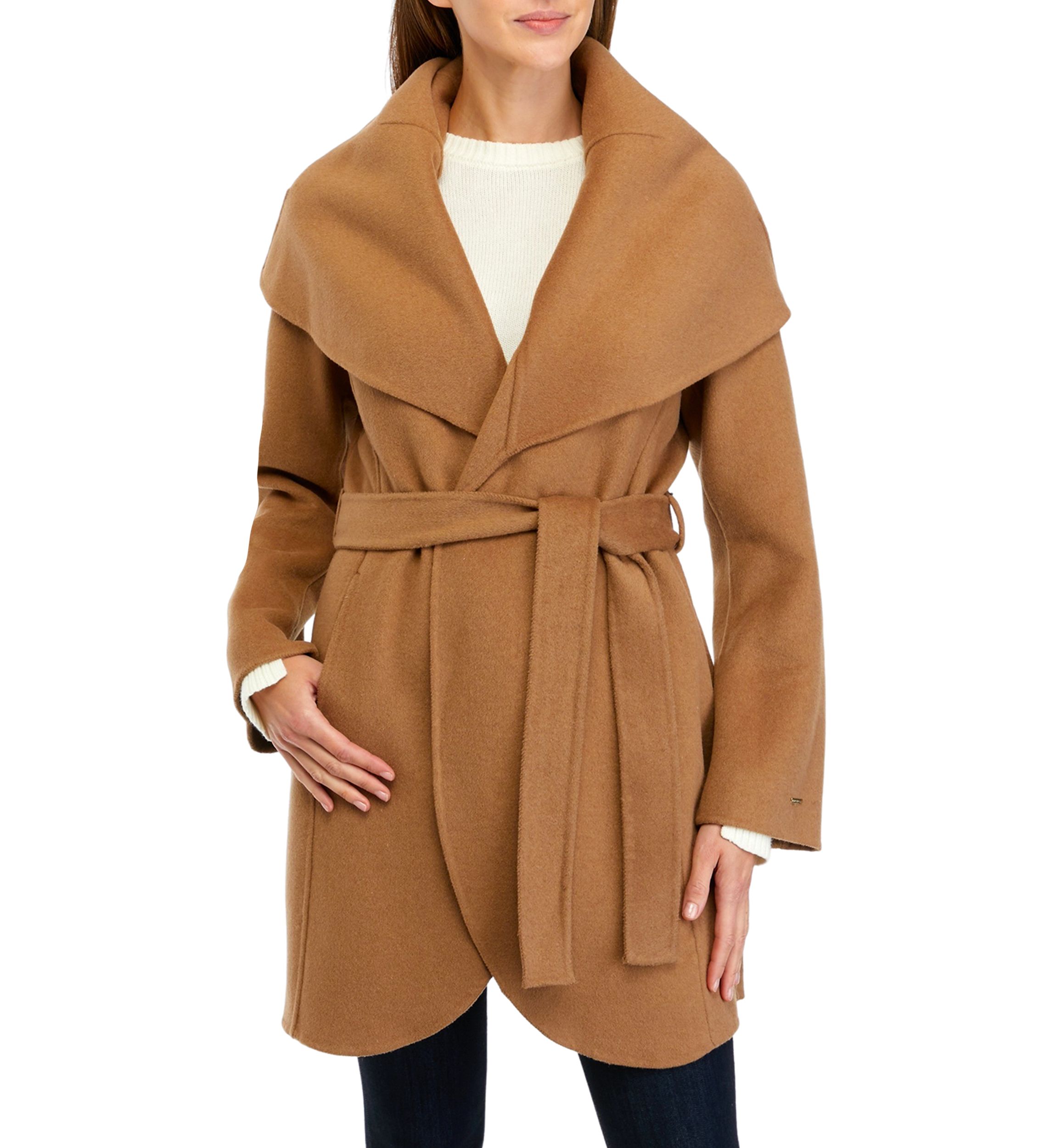 Womens Marilyn 34" Drape Collar Coat