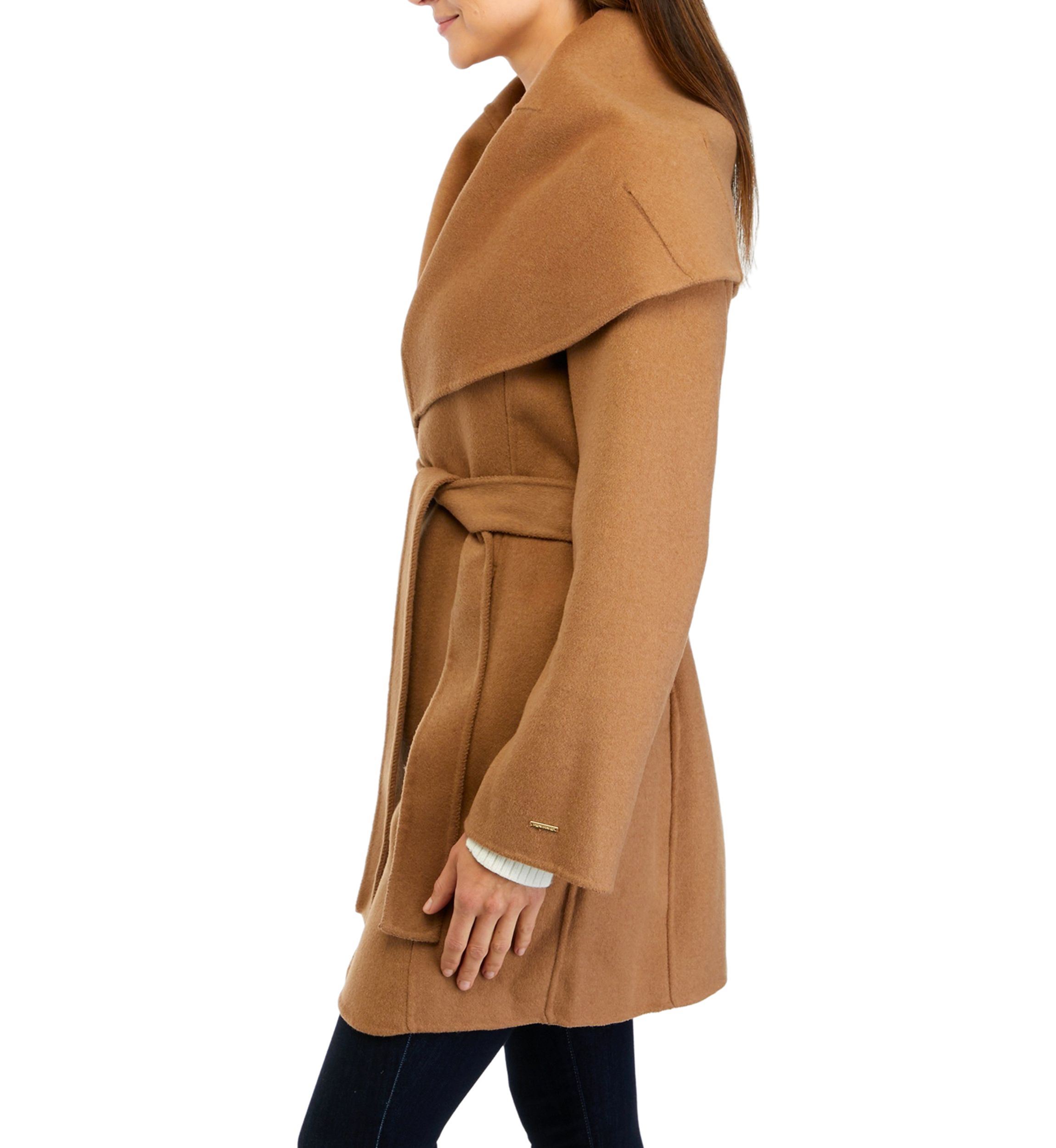 Womens Marilyn 34" Drape Collar Coat