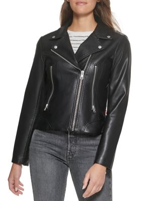 Levi's Women's Faux Leather Moto Jacket, Black, Xs -  0191900777410