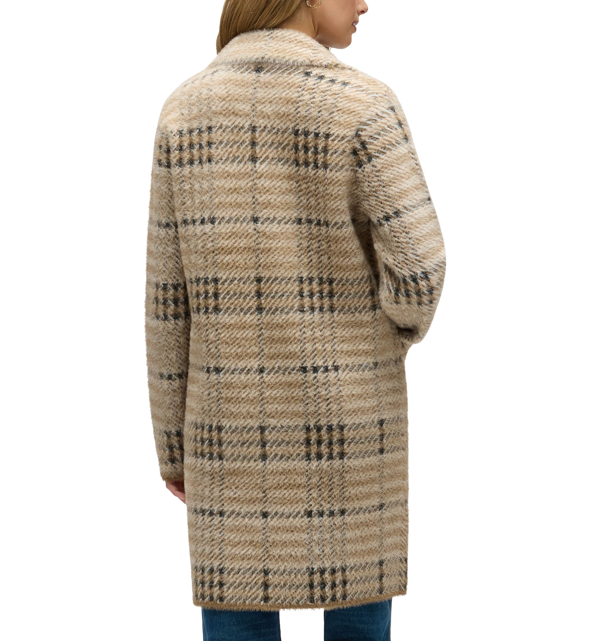 Women’s Chevron Patterned Eyelash Coatigan