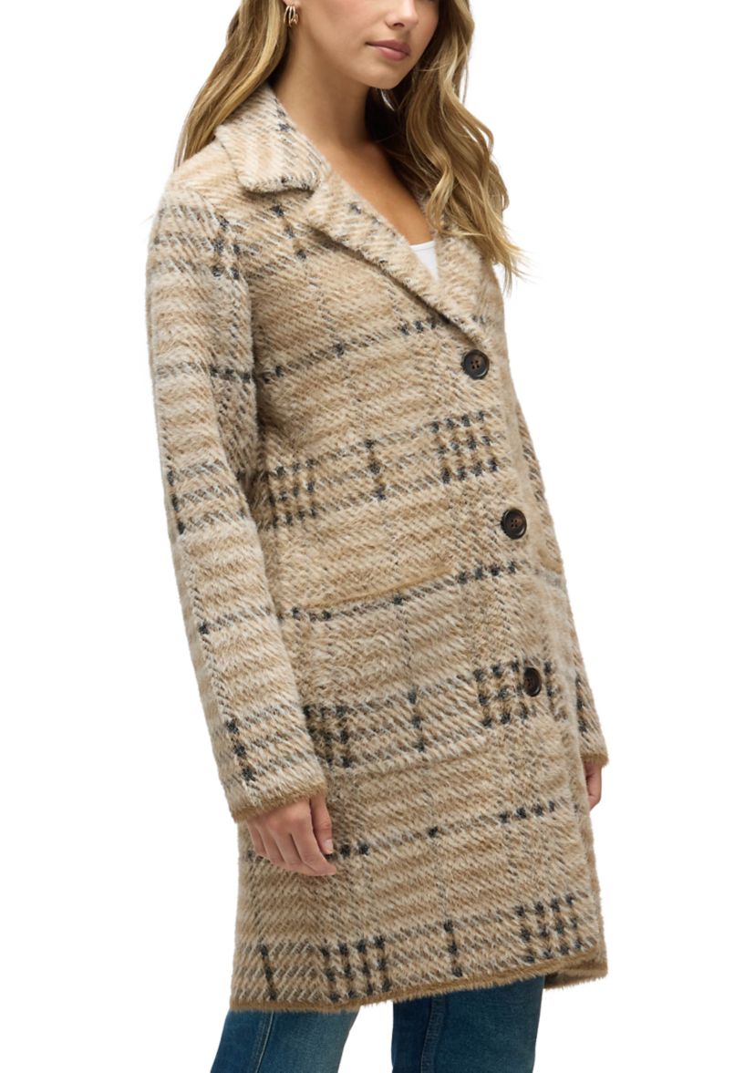 Women’s Chevron Patterned Eyelash Coatigan