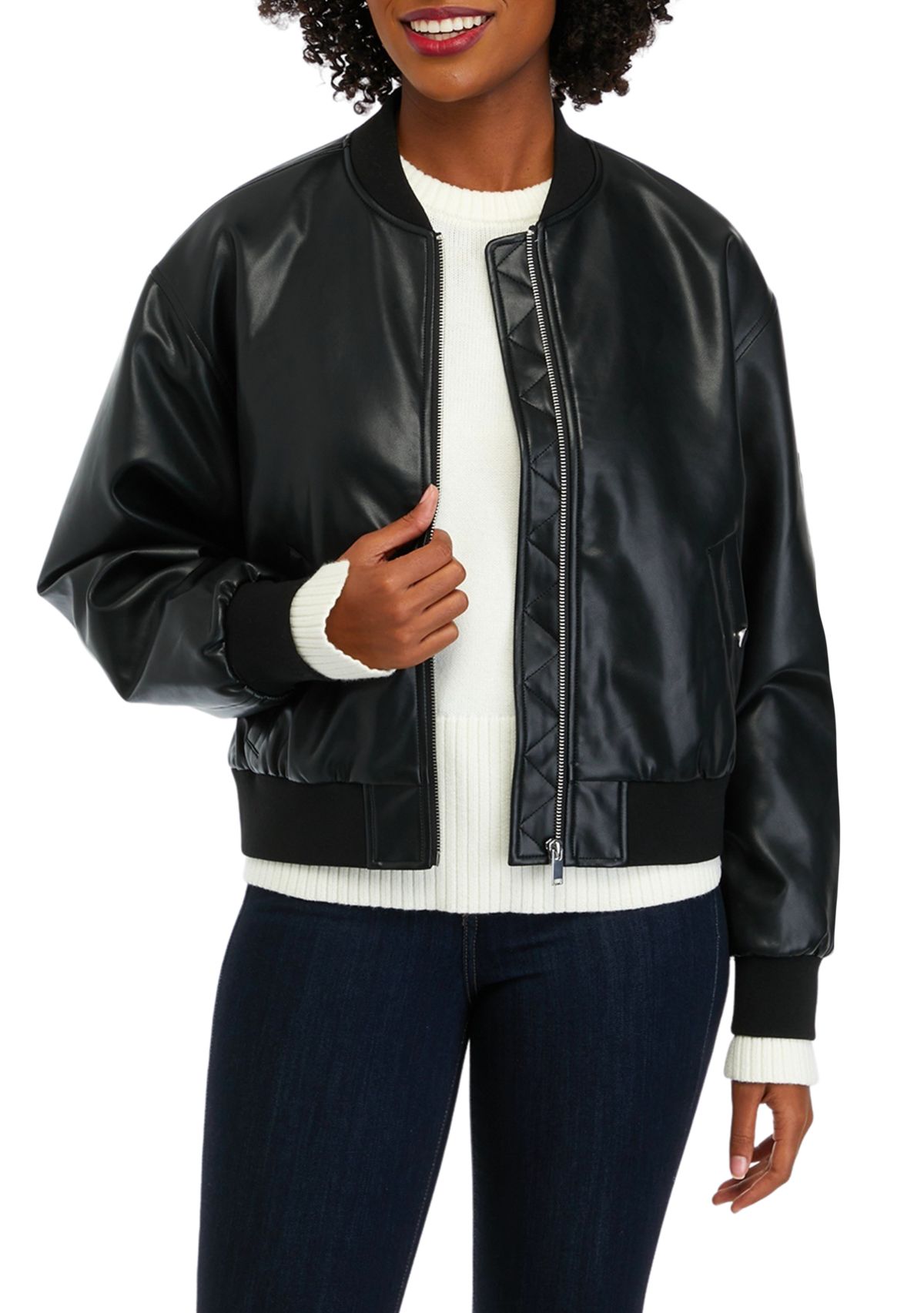 Womens Vegan Bomber Jacket