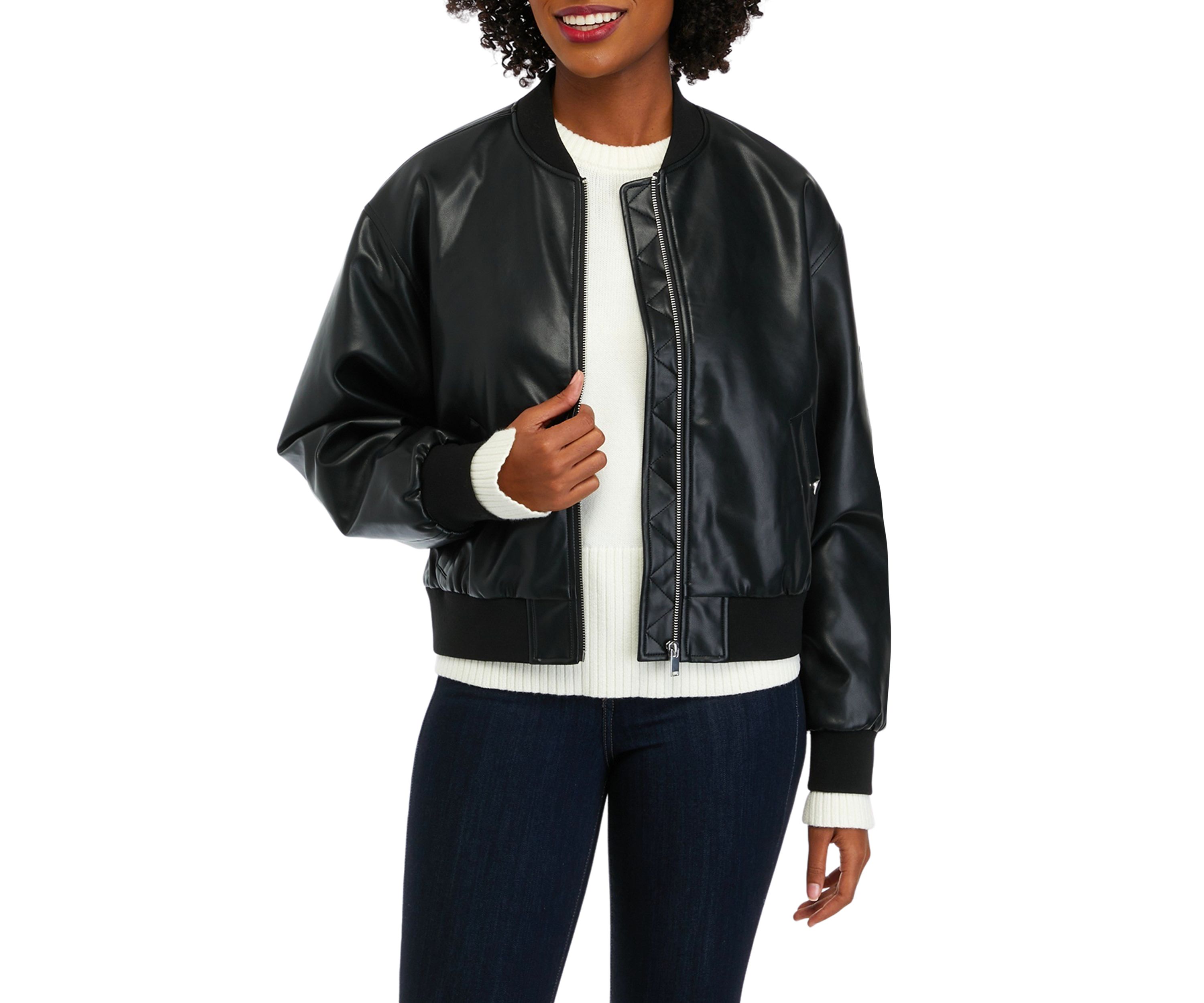 Womens Vegan Bomber Jacket