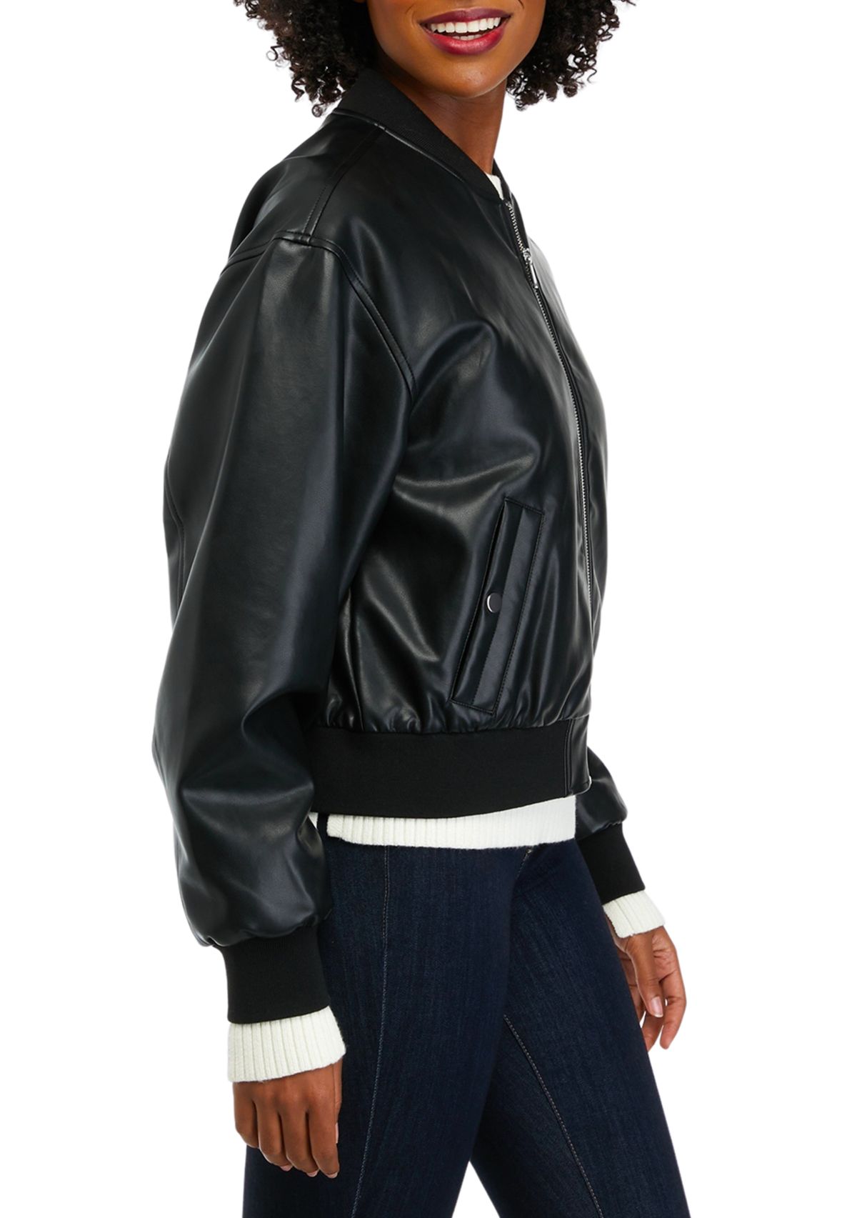 Womens Vegan Bomber Jacket