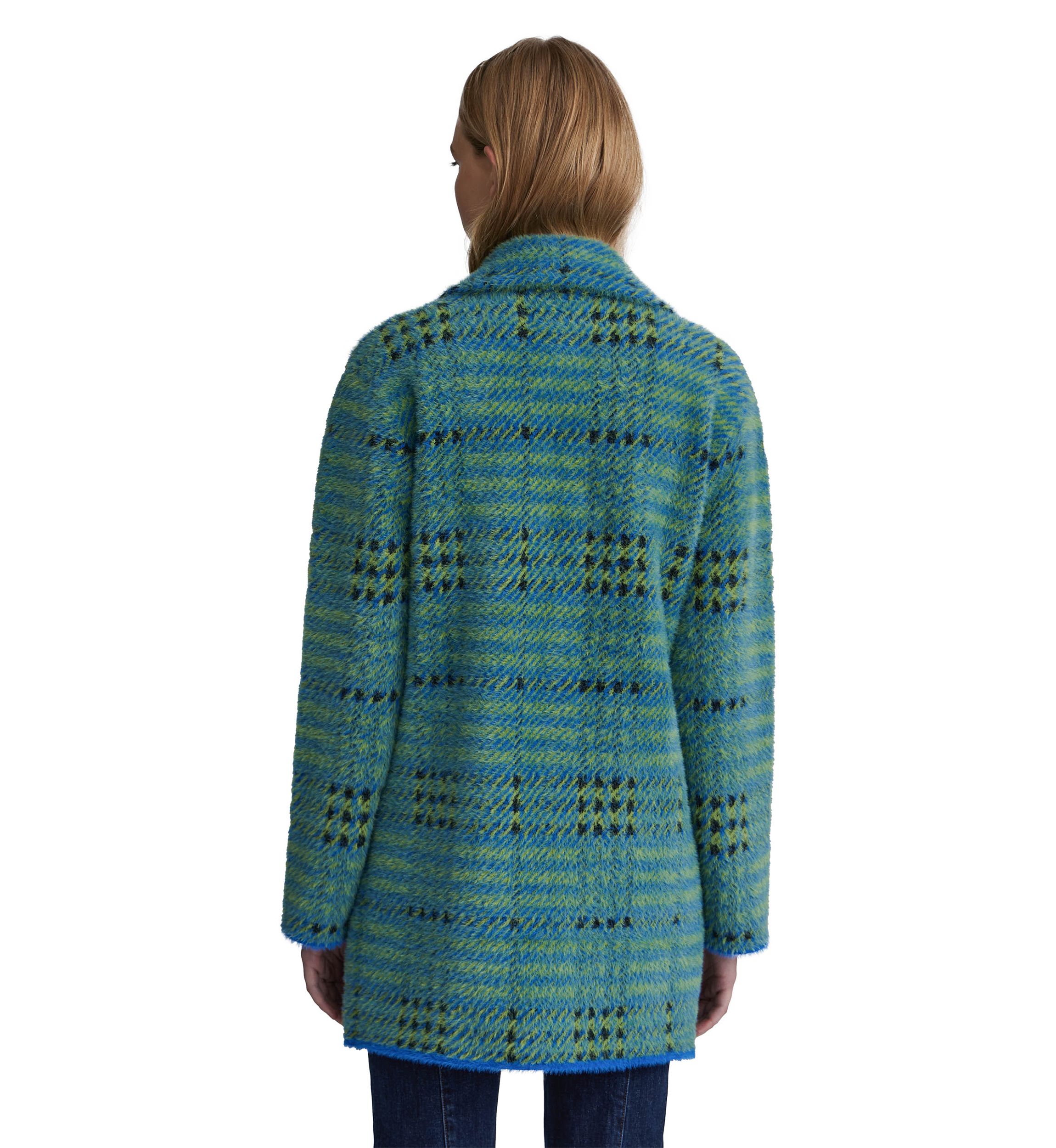 Womens Eyelash Bold Check Coatigan