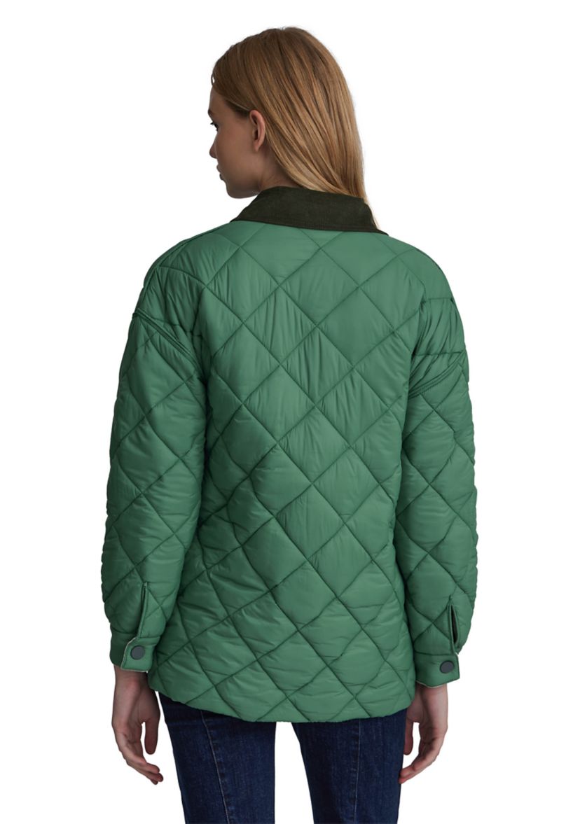 Womens Velour Reversible Padded Shacket
