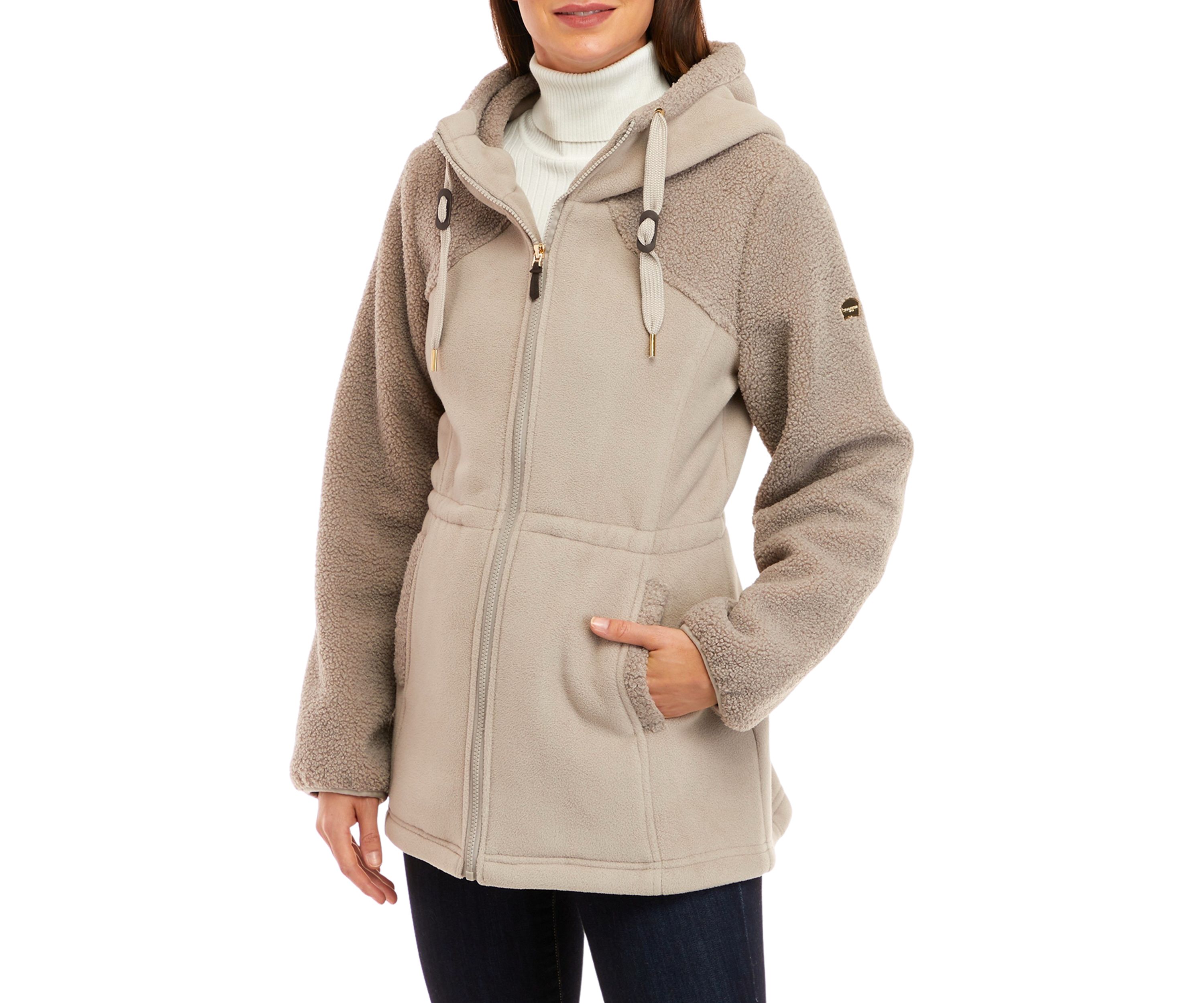 Womens Bond Fleece Sherpa Anorak Jacket